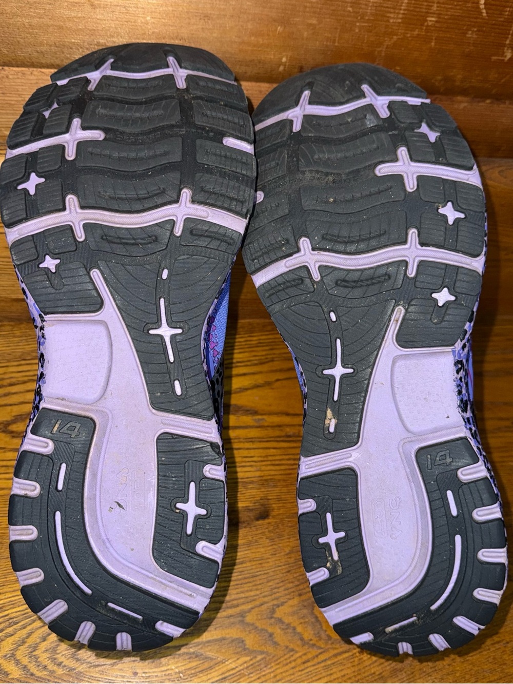 Brooks Ghost 14Women’s Running Shoes - Purple with Black Leopard Midsole S 11.5 - Picture 3 of 11